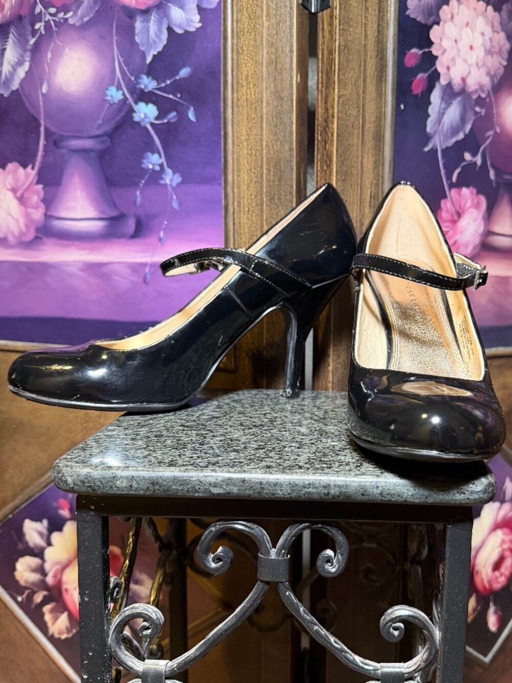 Chinese Laundry Next To Me Black Patent Mary Jane Pumps Size 10 Stiletto